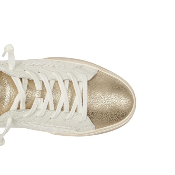 Zina Sneakers Bone Gold Woven - Picture 3 of 5
